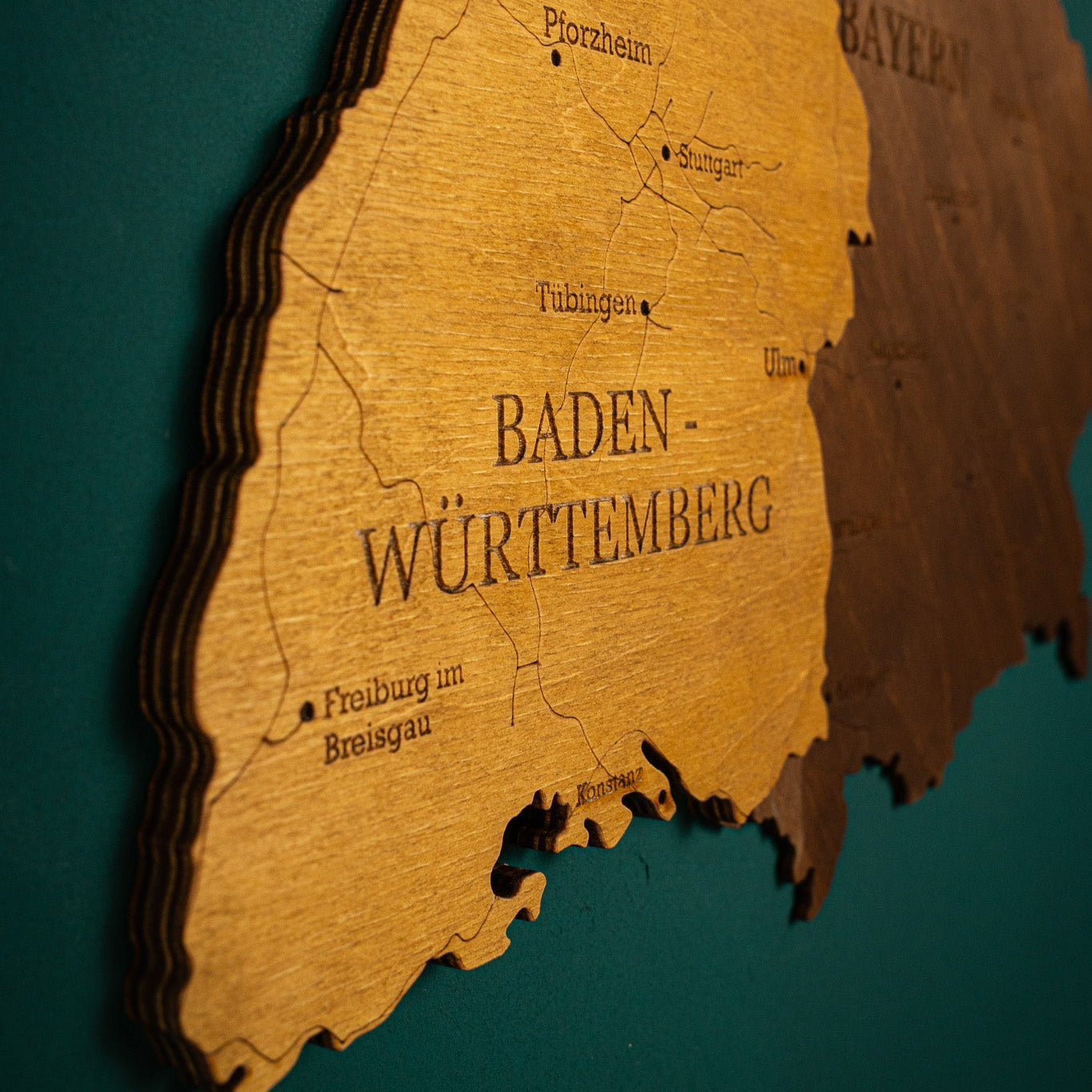 Germany 3D Wooden Map