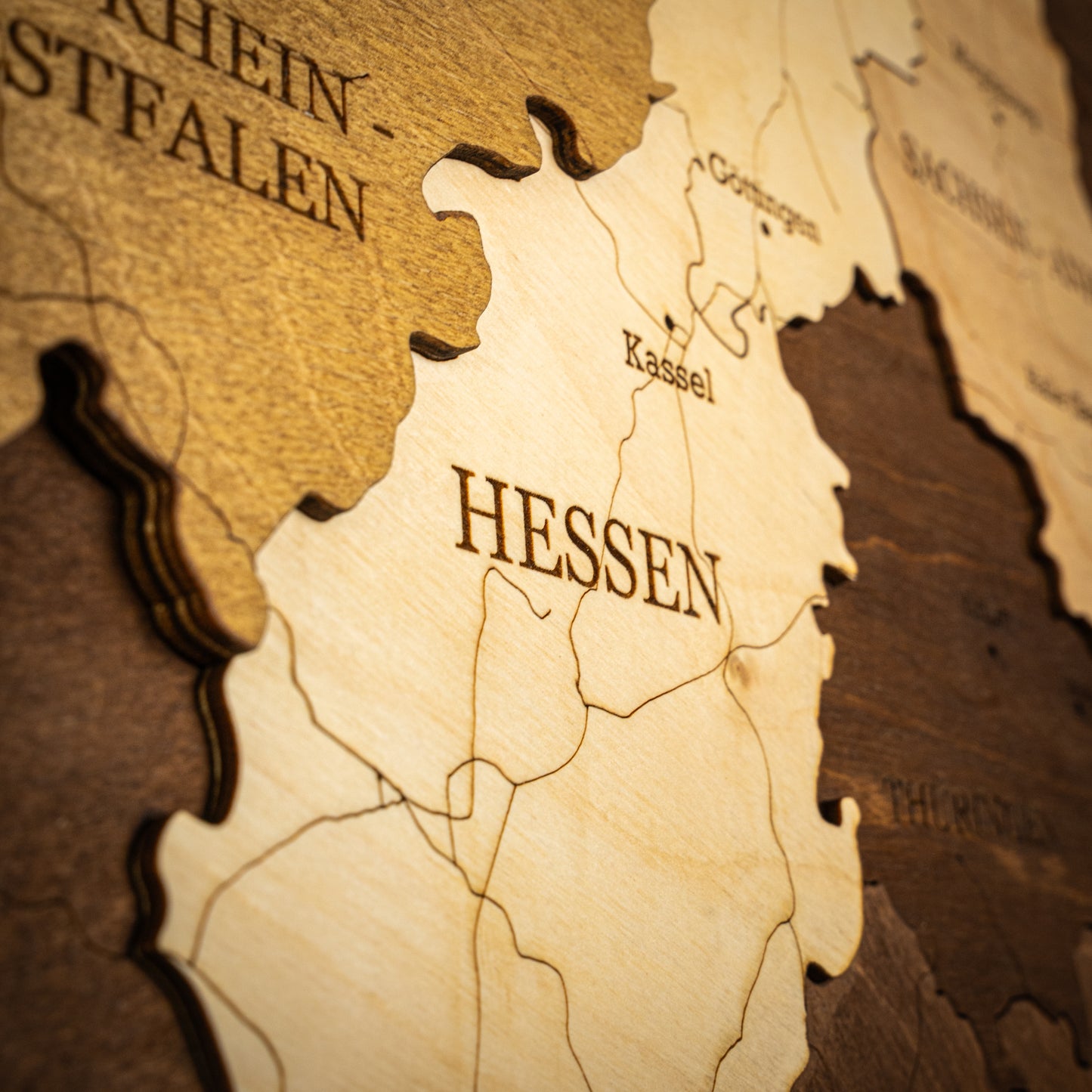 Germany 3D Wooden Map