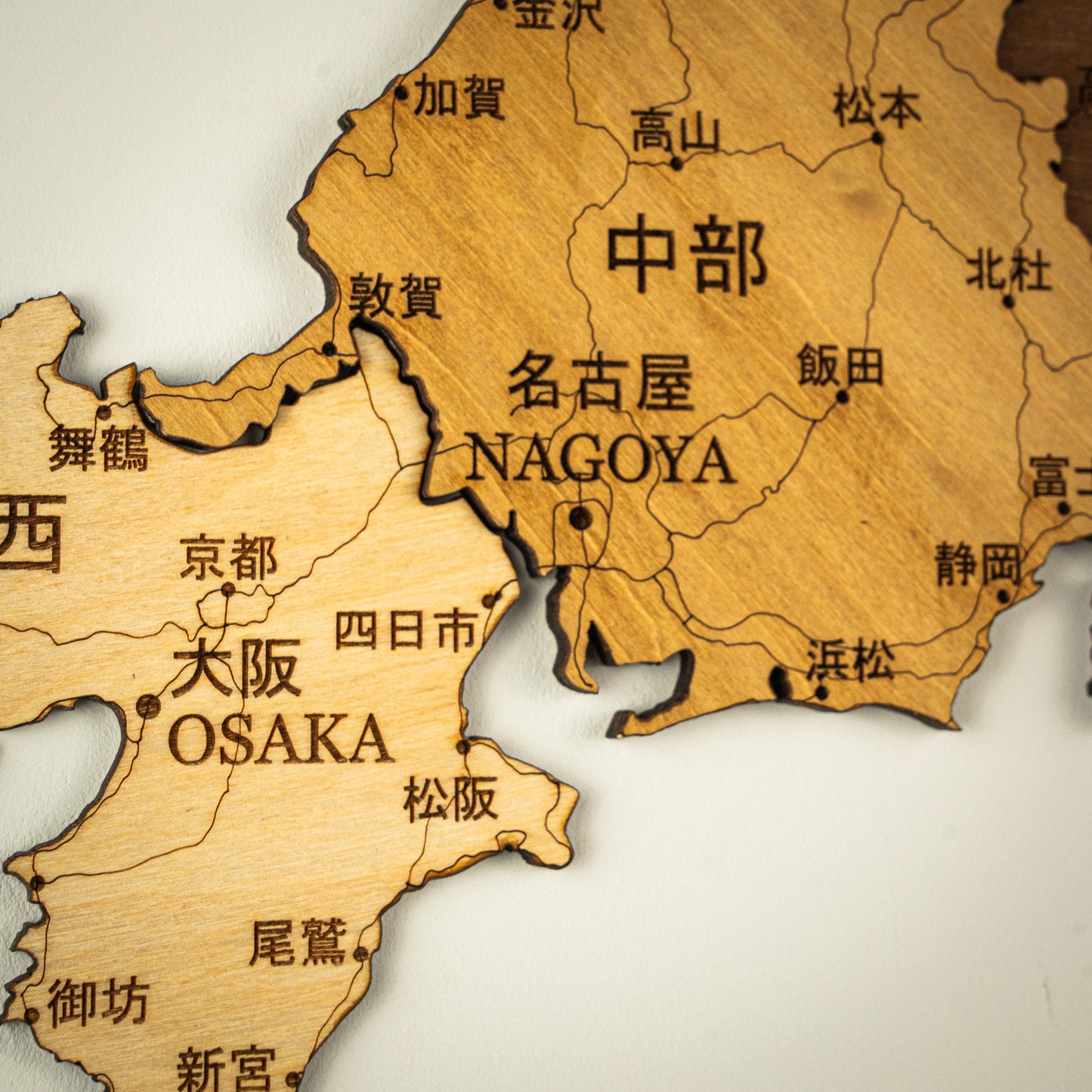 Map of Japan with major cities labeled in Japanese