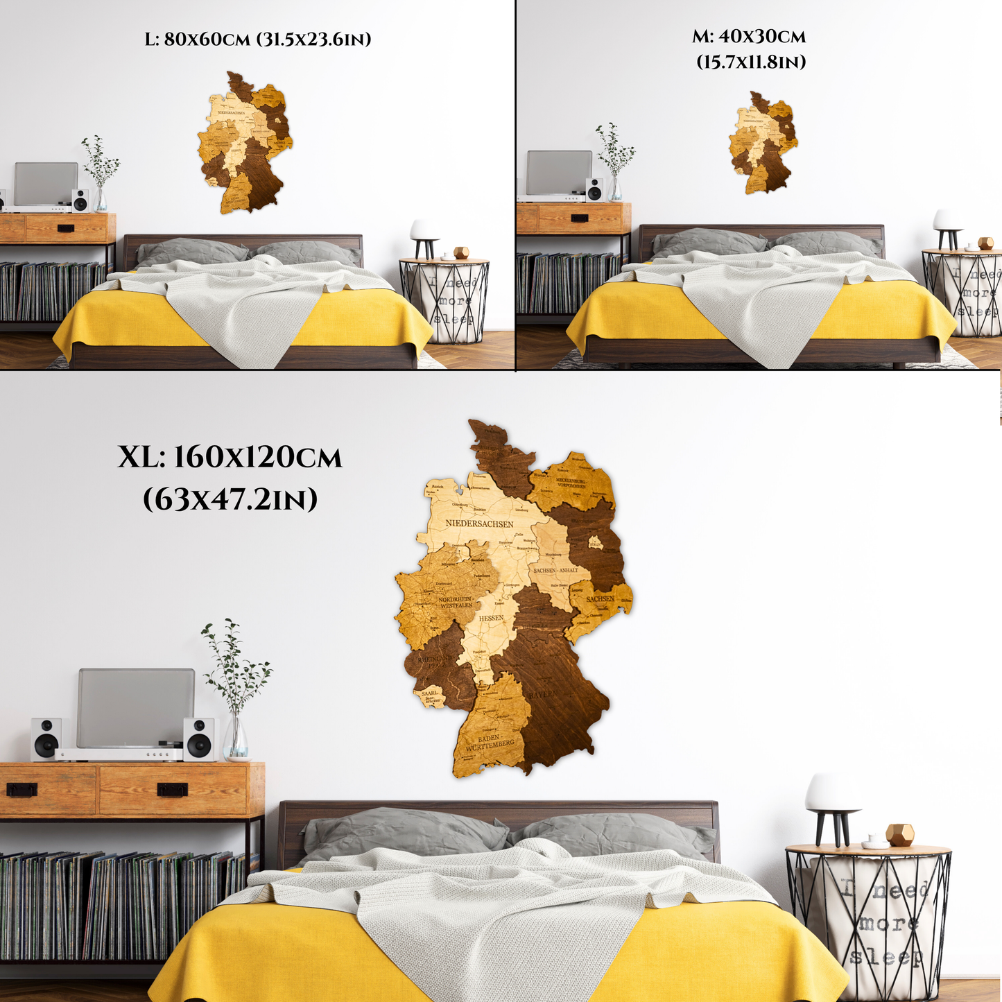 🇩🇪 Germany 3D Wooden Map