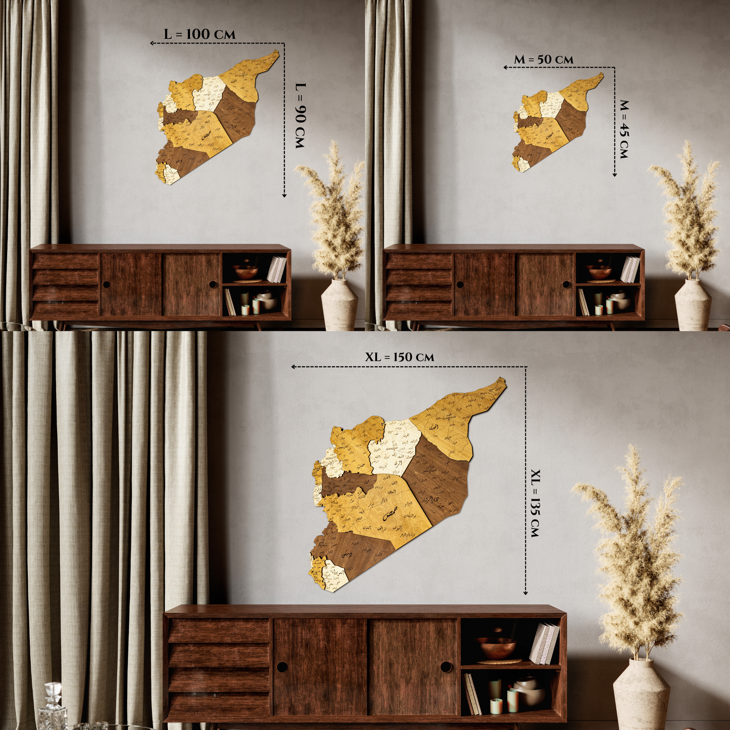 Syria 3D Wooden Map