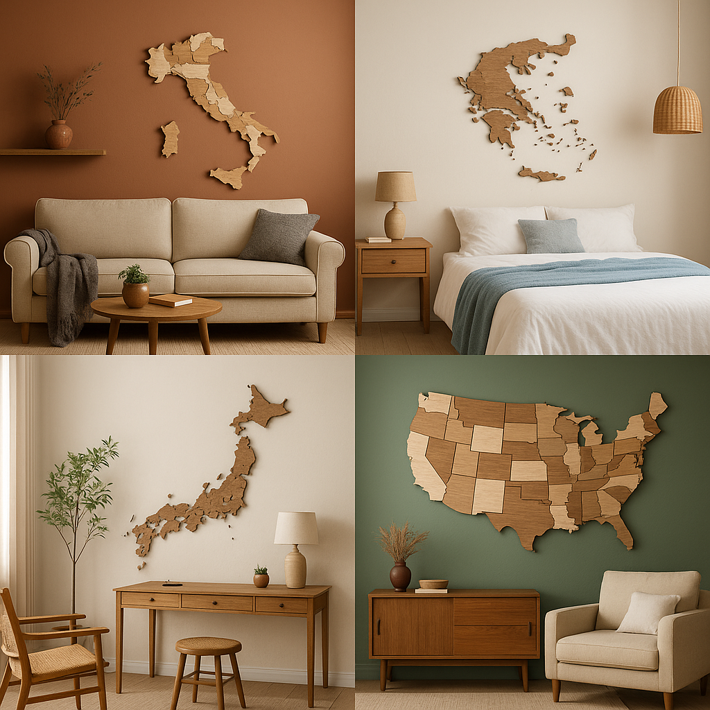 A World of Rooms: How to Curate a Travel-Inspired Home with 3D Country Maps