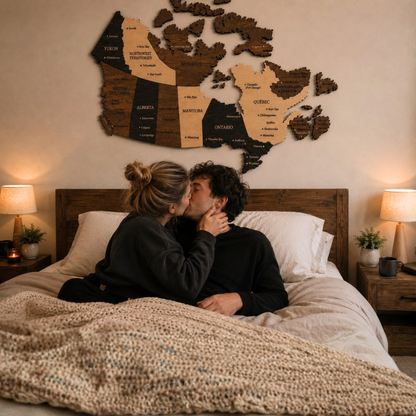 🇨🇦 Canada 3D Wooden Map