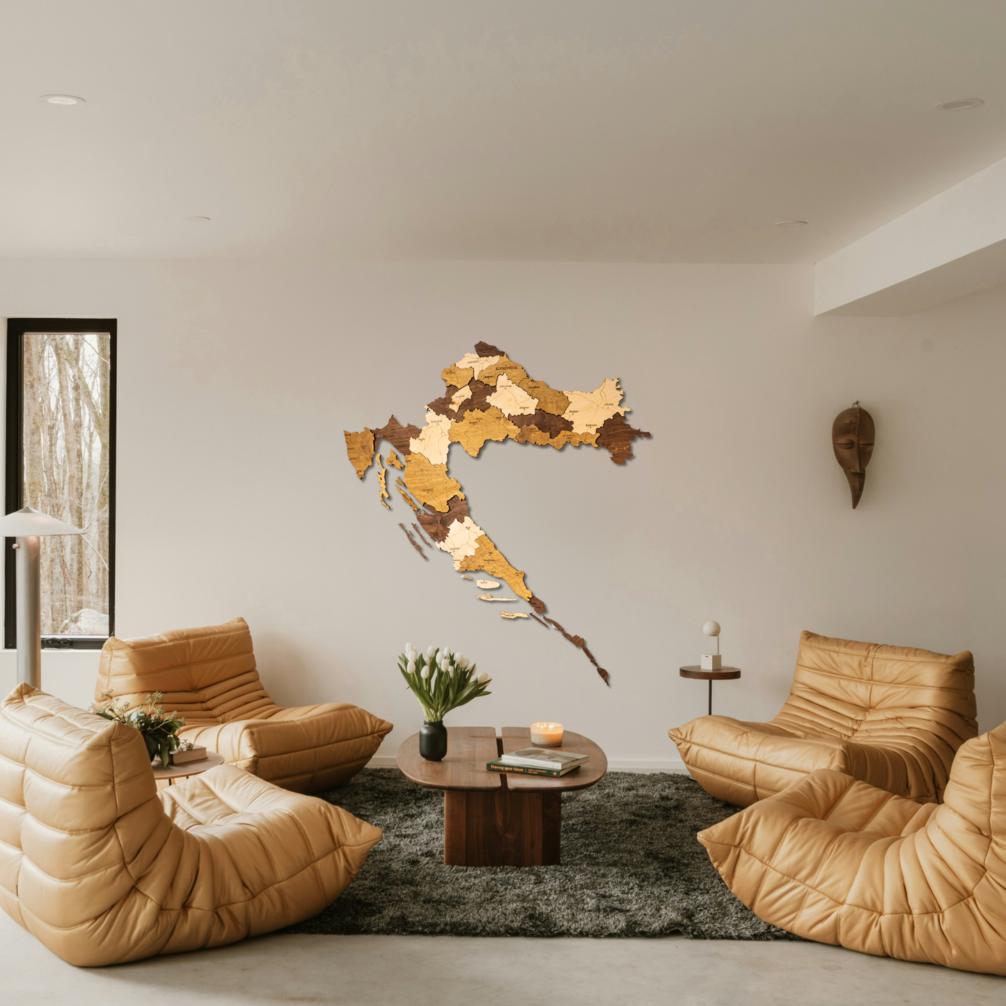 🇭🇷 Croatia 3D Wooden Map