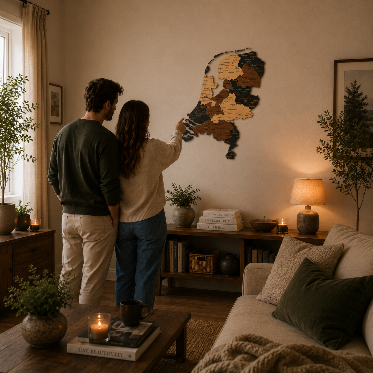 🇳🇱 Netherlands 3D Wooden Map