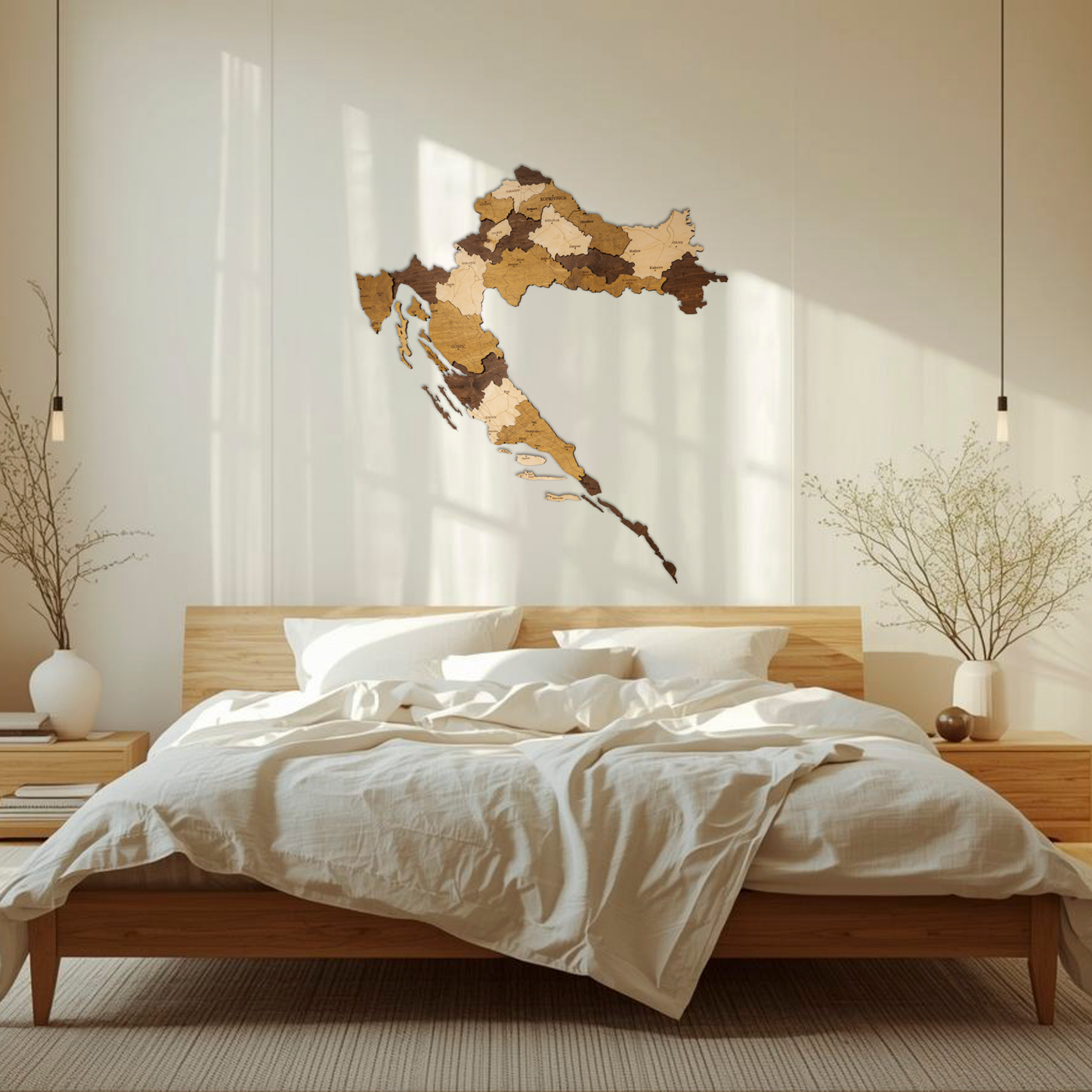 🇭🇷 Croatia 3D Wooden Map