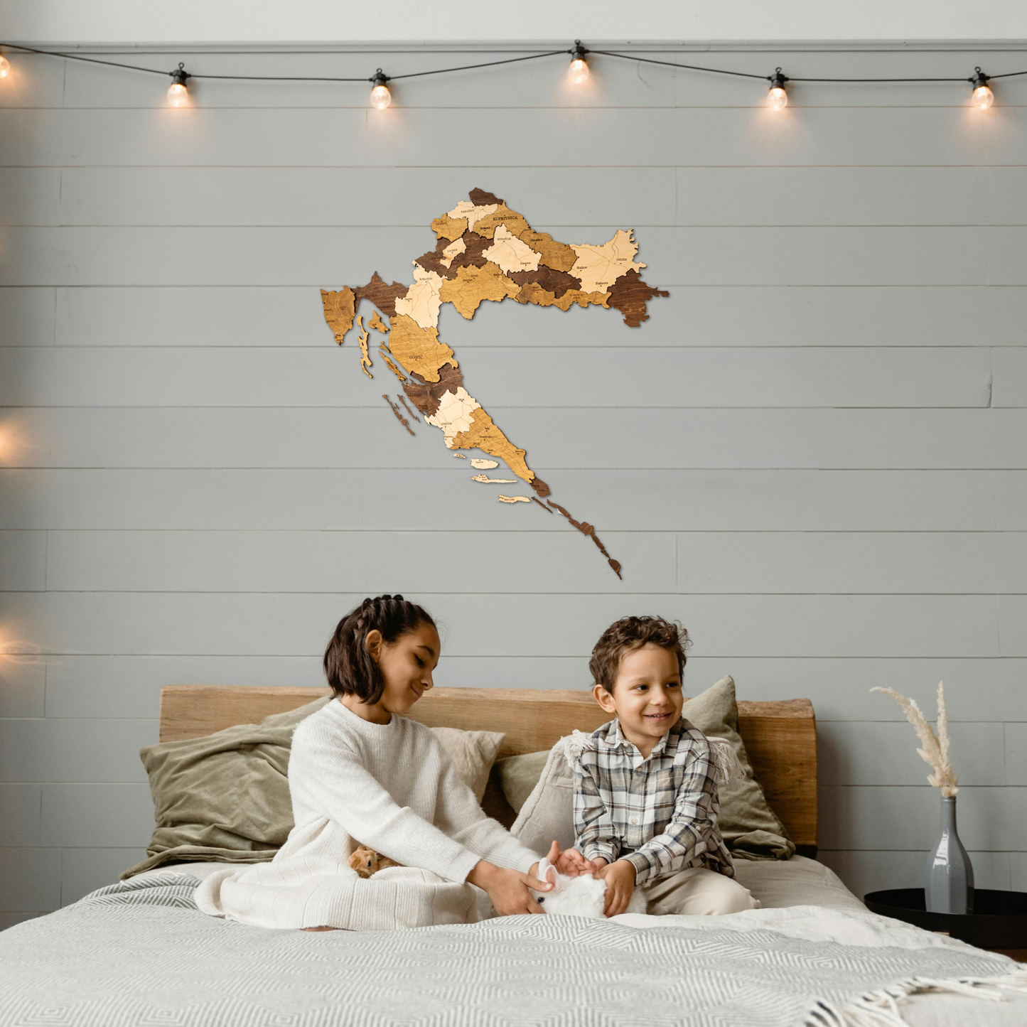 🇭🇷 Croatia 3D Wooden Map