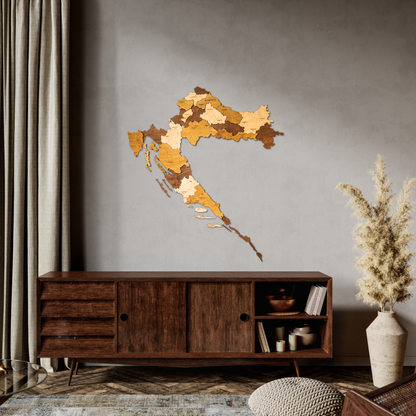 Croatia gift for croatia lovers in 3D wood