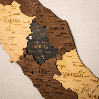 🇮🇹 Italy 3D Wooden Map