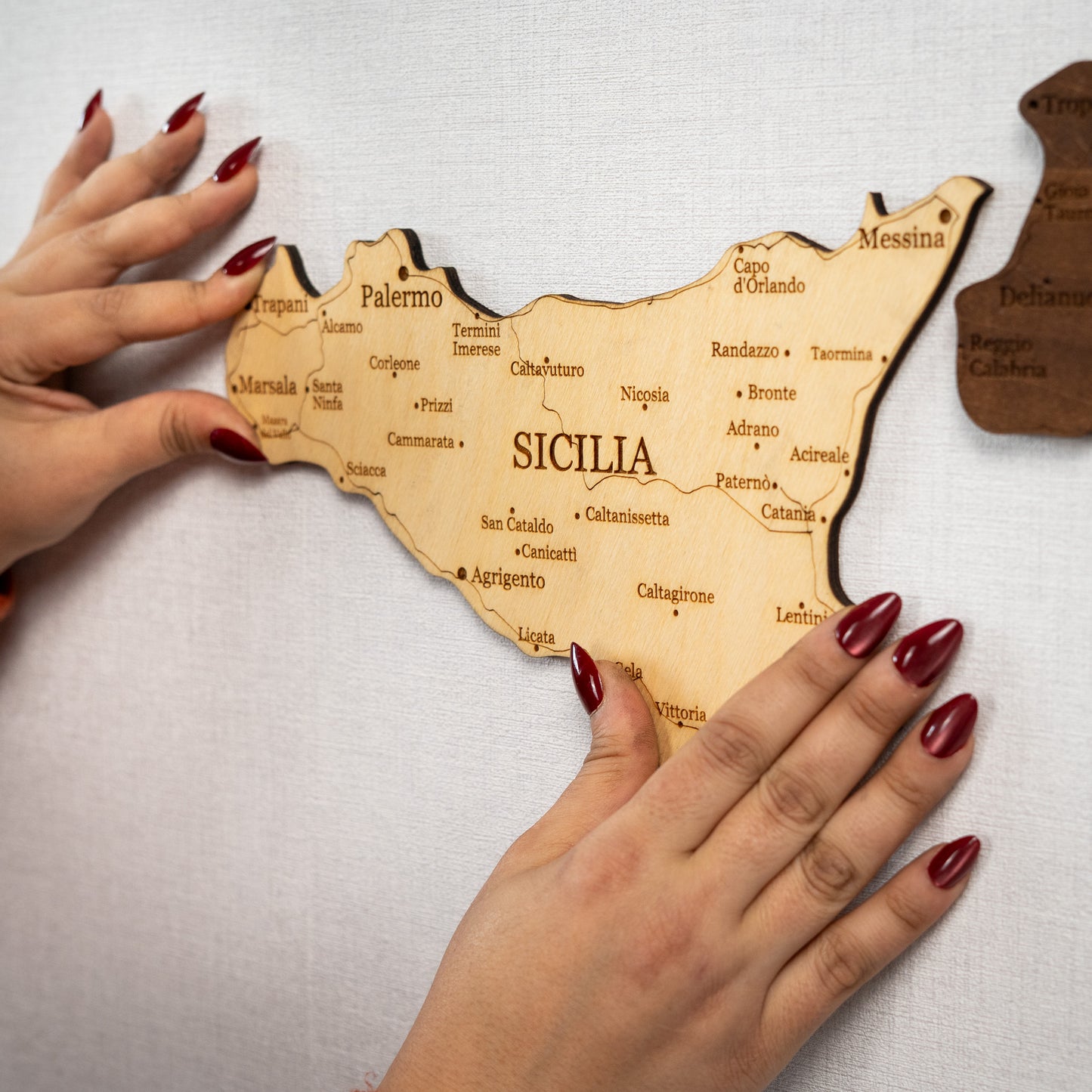 🇮🇹 Italy 3D Wooden Map