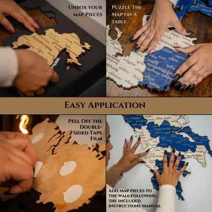 🇬🇷 Greece 3D Wooden Map