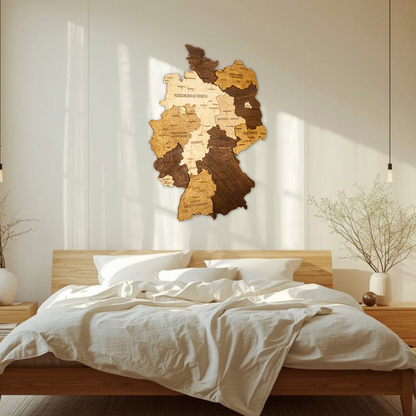 🇩🇪 Germany 3D Wooden Map