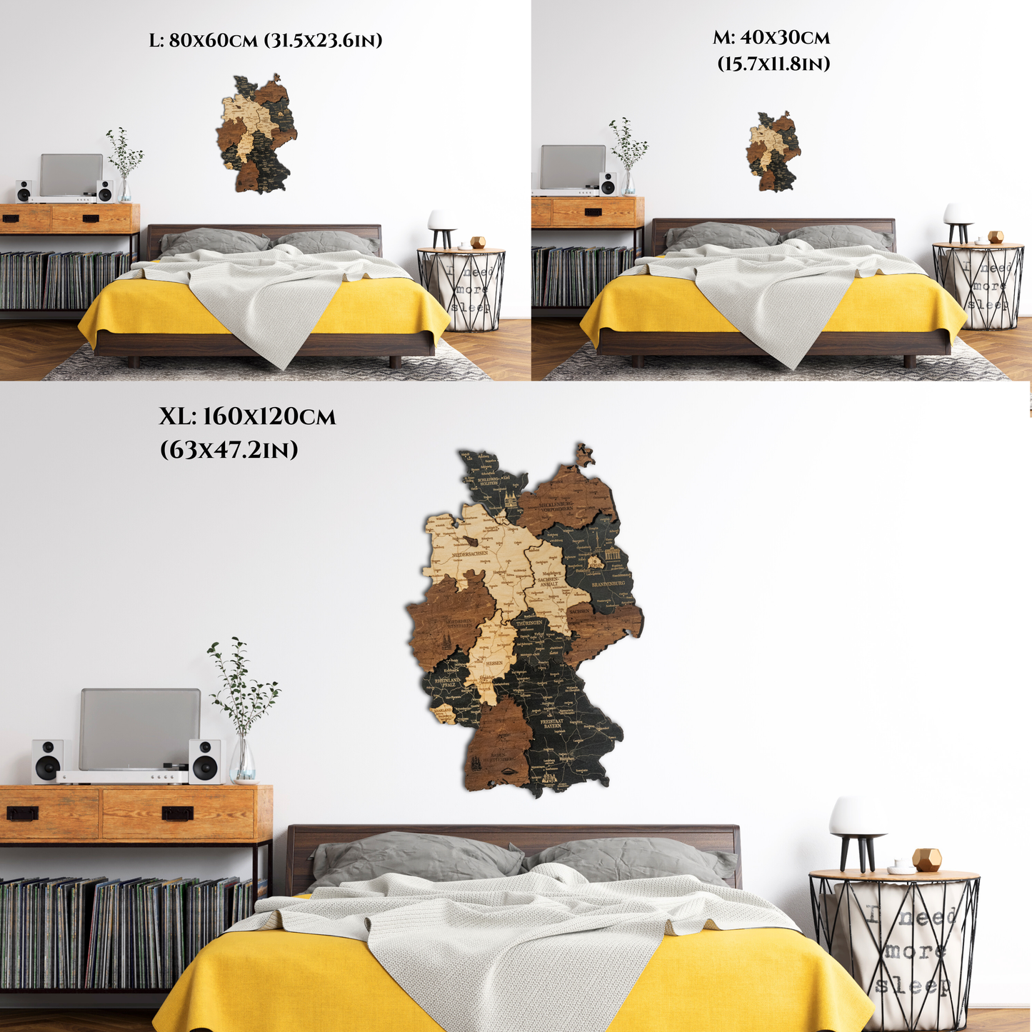 🇩🇪 Germany 3D Wooden Map