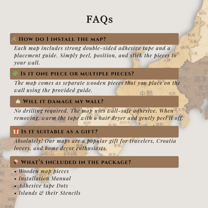 🇯🇵 Japan 3D Wooden Map