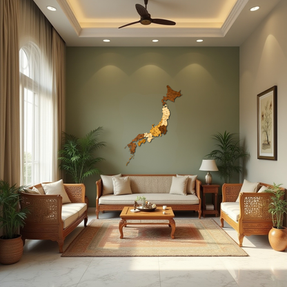 🇯🇵 Japan 3D Wooden Map