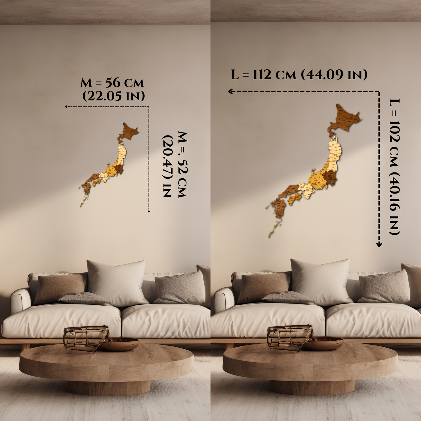 🇯🇵 Japan 3D Wooden Map