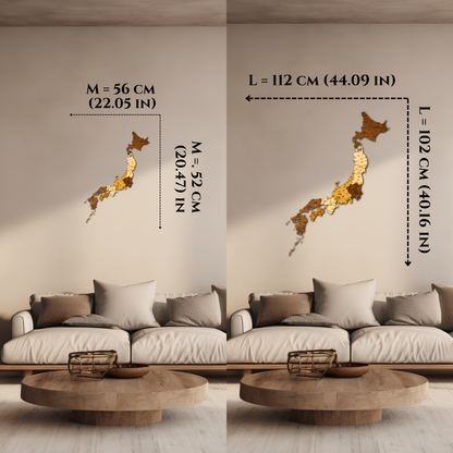 🇯🇵 Japan 3D Wooden Map