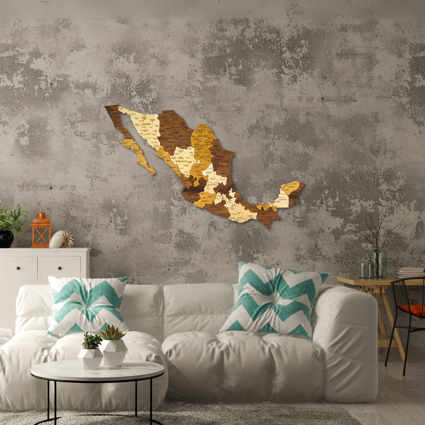 Habitación con el mapa