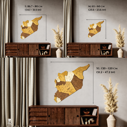 🇸🇾 Syria 3D Wooden Map